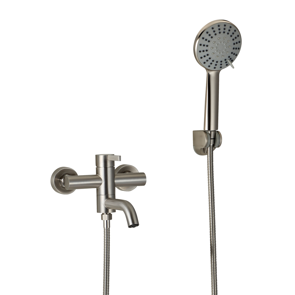 Griferia Peirano Juego de Ducha Exterior Monocomando Steel