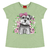 Camiseta cachorrinho verde limão