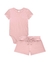 Conjunto canelado rosa boneca