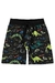 Shorts de tactel de dinossauros