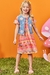 Vestido Sweet Fruit com colete jeans