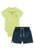 Conjunto polo neon e listras - comprar online