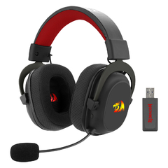 Headset Gamer Redragon H510-WL RGB Zeus X sem Fio USB 7.1 Surround - Preto