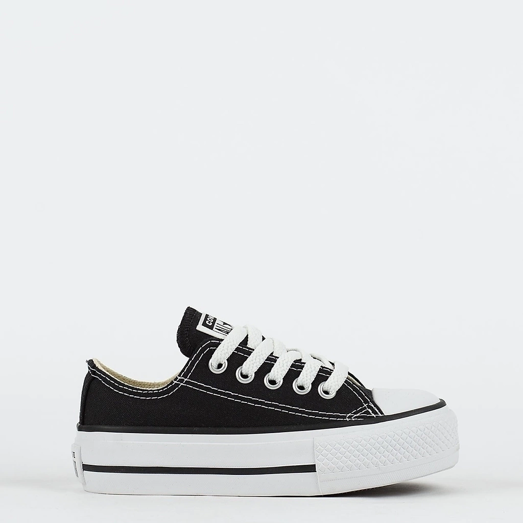 Tênis Converse Chuck Taylor All Star Lift Kids Ox Preto Branco CK09310002