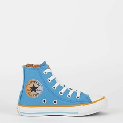 Tênis Converse Kids Chuck Taylor All Star Hi Seasonal Plus Azul Celeste CK10070001