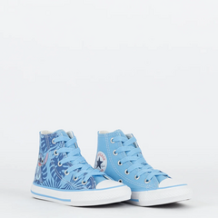 Tênis Converse Kids Chuck Taylor All Star Hi Disney Stitch Azul Amendoa CK12980001 na internet