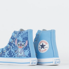 Tênis Converse Kids Chuck Taylor All Star Hi Disney Stitch Azul Amendoa CK12980001 - Saffira Vest-All Star - Converse 