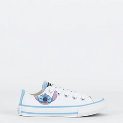 Tênis Converse Kids Chuck Taylor All Star Ox Disney Stitch Branco Azul CK12990001