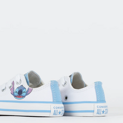 Tênis Converse Kids Chuck Taylor All Star Ox Disney Stitch Branco Azul CK12990001 na internet