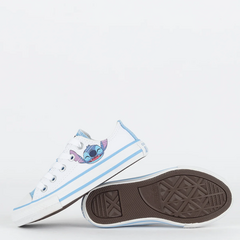 Tênis Converse Kids Chuck Taylor All Star Ox Disney Stitch Branco Azul CK12990001 - Saffira Vest-All Star - Converse 