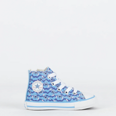 Tênis Converse Kids Chuck Taylor All Star Side Zip Hi Disney Stitch Azul Amendoa CK13000001