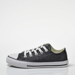 CK09740001 Tênis Converse Kids Chuck Taylor All Star Ox Matte Craft Preto Prata Puro - comprar online