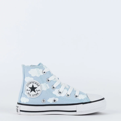 Ck10330001 Tênis Converse Kids Chuck Taylor All Star Hi Cloud Gazer Azul Cambraia