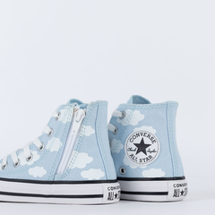 Ck10330001 Tênis Converse Kids Chuck Taylor All Star Hi Cloud Gazer Azul Cambraia - comprar online