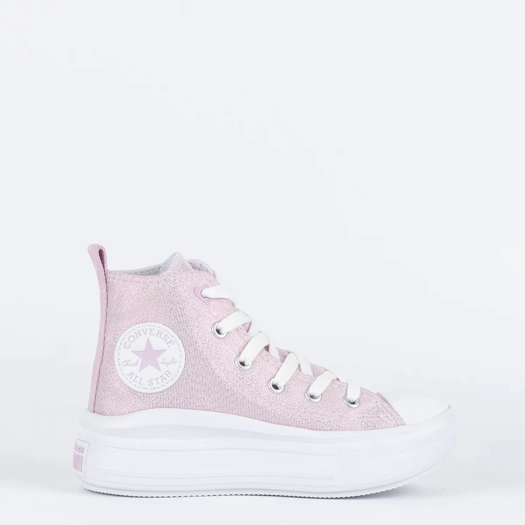 CK11240001 Tênis Converse Kids Chuck Taylor All Star Move Hi Be Dazzling Lilas Claro