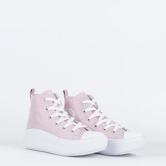 CK11240001 Tênis Converse Kids Chuck Taylor All Star Move Hi Be Dazzling Lilas Claro - comprar online