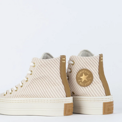 CT26540001 Tênis Converse Chuck Taylor All Star Modern Lift Hi Play On Fashion Amendoa Marrom Claro na internet