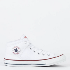 CT27620002 Tênis Converse Chuck Taylor All Star High Street Mid Essential Branco Marinho