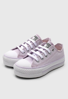 Tênis Converse Infantil Chuck Taylor All Star Lift Lilás/Branco CK09930001 - comprar online