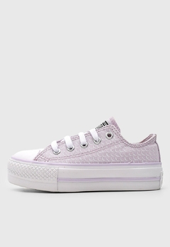 Tênis Converse Infantil Chuck Taylor All Star Lift Lilás/Branco CK09930001