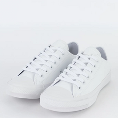 CT08260001 Tênis Converse Chuck Taylor All Star Monochrome Leather Ox Branco Branco - comprar online