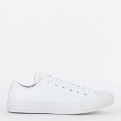 CT08260001 Tênis Converse Chuck Taylor All Star Monochrome Leather Ox Branco Branco