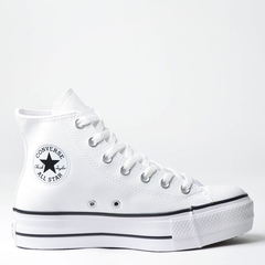 CT09820001 Tênis Converse Chuck Taylor All Star Platform Lift Hi Branco Preto