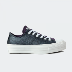 CT23380001 Tênis Converse Chuck Taylor All Star Lift Ox Future Metals Uva Passa Branco