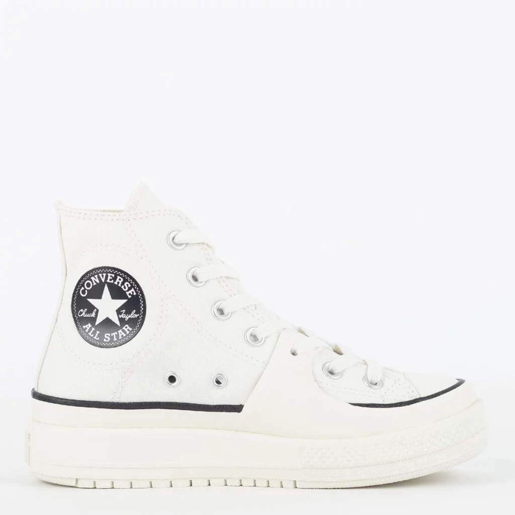 A02832C Tênis Converse Chuck Taylor All Star Construct Hi Utility Canvas Vintage White Black Egret