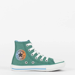 CK10070006 Tênis Converse Kids Chuck Taylor All Star Hi Seasonal Plus Verde Alga