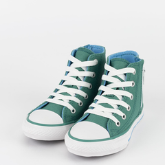 CK10070006 Tênis Converse Kids Chuck Taylor All Star Hi Seasonal Plus Verde Alga na internet