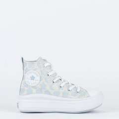 CK11520001 Tênis Converse Kids Chuck Taylor All Star Move Hi Be Dazzling Neutro Azul Claro