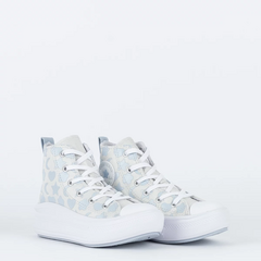 CK11520001 Tênis Converse Kids Chuck Taylor All Star Move Hi Be Dazzling Neutro Azul Claro - comprar online