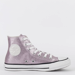 CT24930002 Tênis Converse Chuck Taylor All Star Hi Glam Rosa Chiclete Cinza Palido