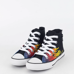 CK10690001 Tênis Converse Kids Chuck Taylor All Star Hi Cars Preto - comprar online