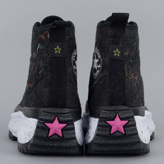 A02046C Tênis Converse Run Star Hike Hi Crater Black Active Fuchsia White na internet