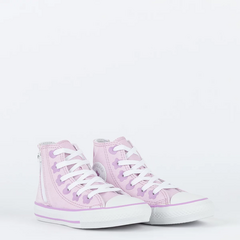 CK11530002 Tênis Converse Kids Chuck Taylor All Star Side Zip Hi Be Dazzling Lilas Claro Uva - comprar online