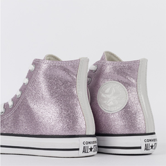 CT24930002 Tênis Converse Chuck Taylor All Star Hi Glam Rosa Chiclete Cinza Palido na internet