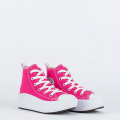 CK10370005 Tênis Converse Kids Chuck Taylor All Star Move Hi Seasonal Fucsia Branco - comprar online