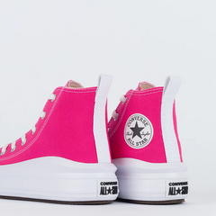 CK10370005 Tênis Converse Kids Chuck Taylor All Star Move Hi Seasonal Fucsia Branco na internet