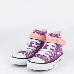 CK11600001 Tênis Converse Kids Chuck Taylor All Star Hi Bubble Strap Polka Doodle Suco De Uva - comprar online