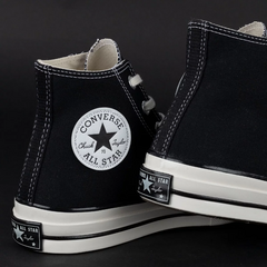 CT09550004 Tênis Converse Chuck 70 Hi Vintage Preto Branco - comprar online