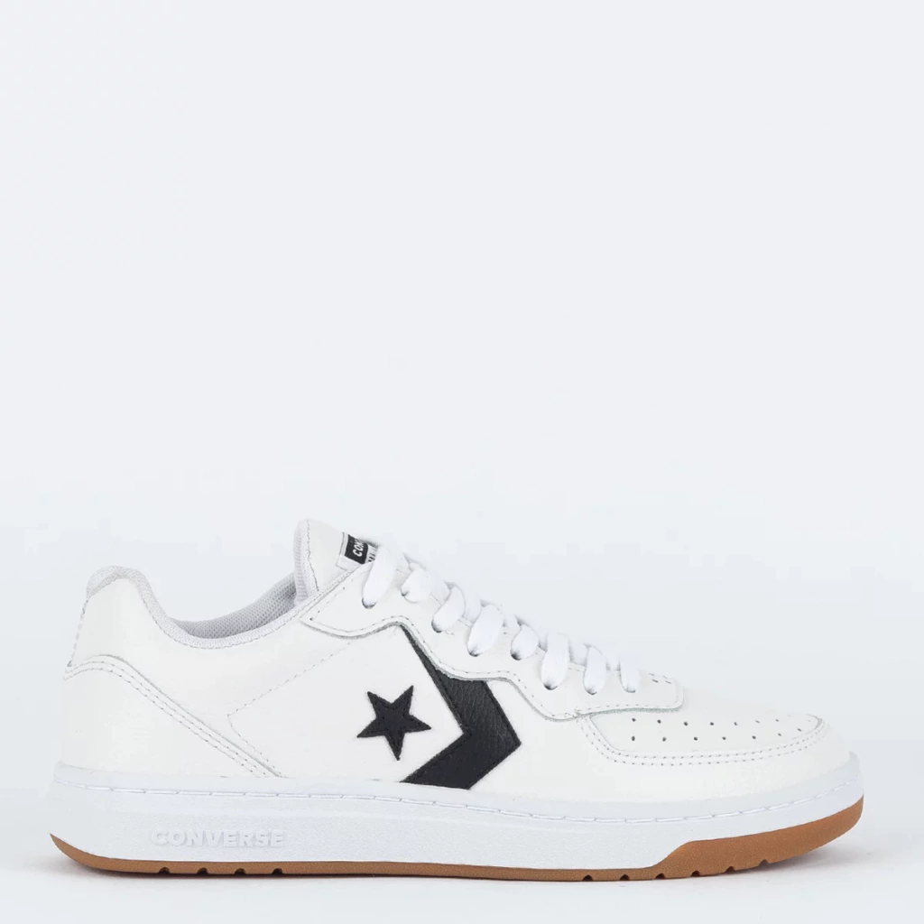 CO05040002 Tênis Converse Rival V2 Ox Seasonal Leather Branco Amendoa