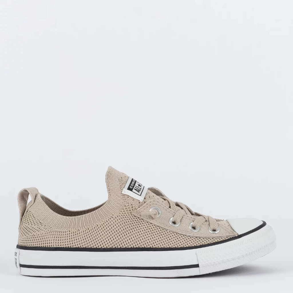 CT19550008 Tênis Converse Chuck Taylor All Star Shoreline Ox Knit Essential Bege Branco