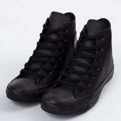 CT08250002 Tênis Converse Chuck Taylor All Star Monochrome Leather Hi Preto Preto - comprar online