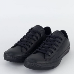 CT08260002 Tênis Converse Chuck Taylor All Star Monochrome Leather Ox Preto Preto - comprar online