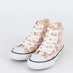 CK10810001 Tênis Converse Chuck Taylor Kids All Star Rosa Com Arco Iris na internet