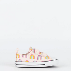 CK10970001 Tênis Converse Kids Chuck Taylor All Star 2V OX Rainbows Rosa Pink Branco