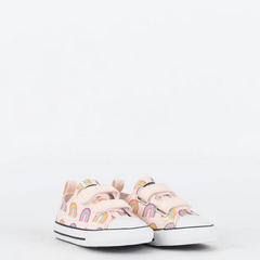 CK10970001 Tênis Converse Kids Chuck Taylor All Star 2V OX Rainbows Rosa Pink Branco - comprar online