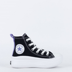 Ck10200001 Tênis Converse Kids Chuck Taylor All Star Move Hi Preto Lua Roxa